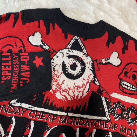 Cheap Monday Unisex Medium Stranger Than‎ Fiction Knit Show Me Love Sweater - Picture 7 of 16